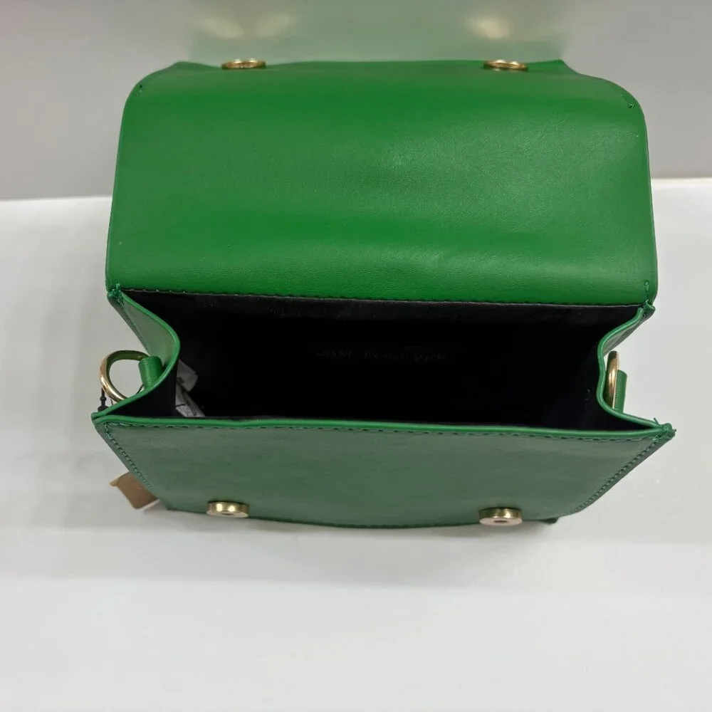 Jacket Shaped Crossbody Bag/ Faux Fur & Leather Coat Purse - Green - NWT - Picture 9 of 9